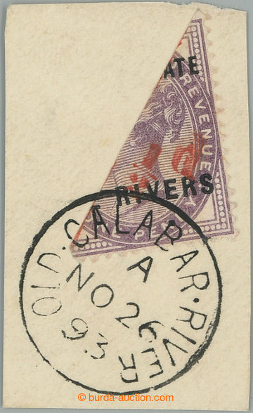 257369 - 1893 SG.7a, Victoria 1P OIL RIVERS bisected - Calabar Provis