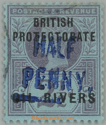 257372 - 1893 SG.14, Victoria 2½P OIL RIVERS with blue large overpri