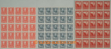 257386 - 1908 ANK.139-141, 145, 149, 151, Jubilejní emise 1h 2x 20-b