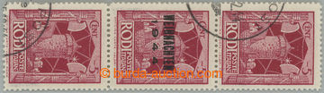 257389 - 1944 RHODOS / italsko-německá okupace / Sass.10aa, 3-pásk