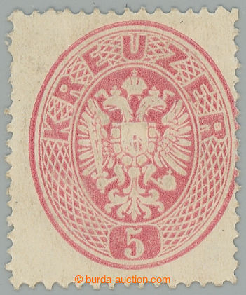 257393 - 1863 ANK.25a, Coat of arms 5 Kreuzer light red; very fine pi