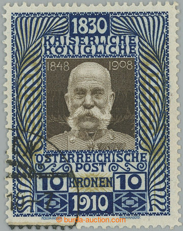 257426 - 1910 ANK.177, Jubilejní FJ I. 10K; luxusní exemplář prvn