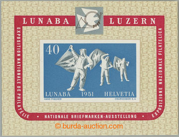 257439 - 1951 Mi.Bl.14, miniature sheet LUNABA 40C; mint never hinged