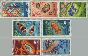 257627 - 1966 Yv.49-55, air-mail Sea fauna 8Fr - 100Fr; complete set,