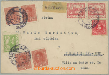 257669 - 1919 soukromý 2x těžší Ex dopis zaslaný v tuzemsku, po