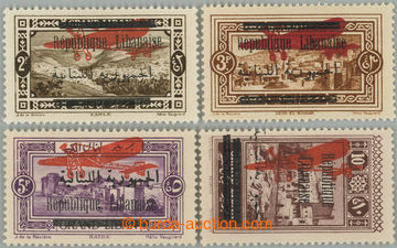 257673 - 1928 Yv.25-28, air-mail overprint Motives 2pia - 10pia; comp