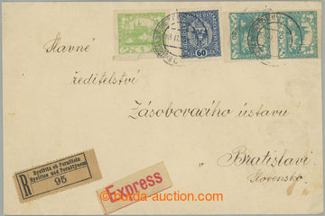 257722 - 1919 soukromý R+Ex dopis zaslaný v tuzemsku, poštovné 1,