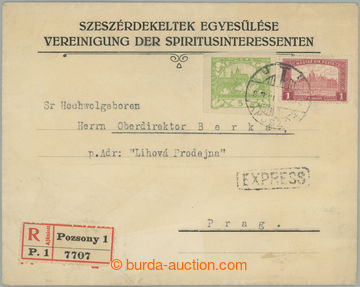 257729 - 1919 SLOVENSKO / firemní R+Ex dopis zaslaný v tuzemsku, po