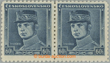 257805 - 1939 Sy.1, Modrý Štefánik 60h modrá, vodorovná 2-páska