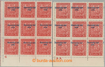 257811 - 1939 Sy.4 VPP, Znak 20h červená, sestava 2 levých dolníc