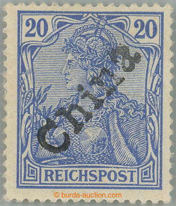 257829 - 1900 TIENTSIN / Mi.11, Germania 20Pfg ultramarínová s prov