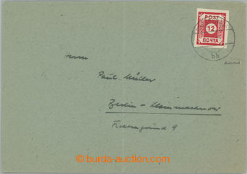 257839 - 1945 SOWJETISCHE ZONE / Mi.BIb, 12Pfg POST / POČTA, tzv. ne