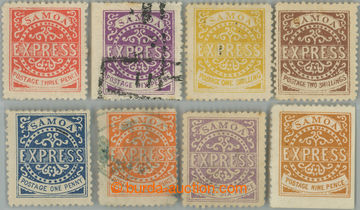 257856 - 1877 SG.5-8, 15-17, 20, Samoa Express 3P - 2Sh types B, 1P -