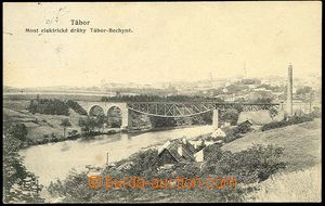 25786 - 1909 TÁBOR - bridge electric railway,  B/W, Us, preserved