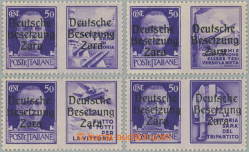 257870 - 1943 ZADAR / Zara Mi.20(1)-20(4), Válečné italské kupón