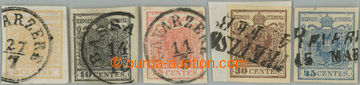 257900 - 1850 Ferch.1H-5H, Coat of arms 5Cts - 45Cts, various types a