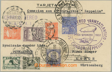 257913 - 1932 ZEPPELIN / 7.SAF 1932, Sie 184A, karta s brazilsko – 