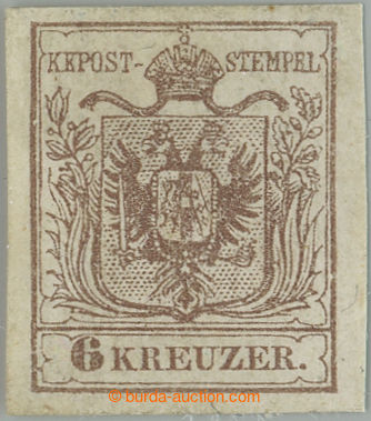 257932 - 1850 ANK.4MIII, Coat of arms 6 Kreuzer graubraun type III MP