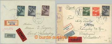 257975 - 1940, 1943 sestava 2ks R+Ex+Let dopisů zaslaných do Němec