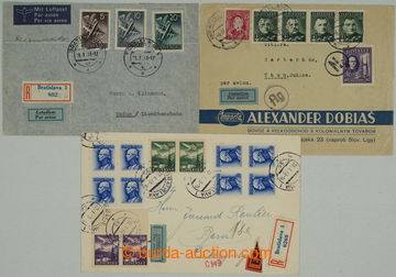 257981 - 1941, 1943 comp. 3 pcs of airmail letters sent 2x to Switzer