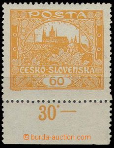 25800 -  60h červenooranžová s dolním okrajem, Pof.17A, luxusní