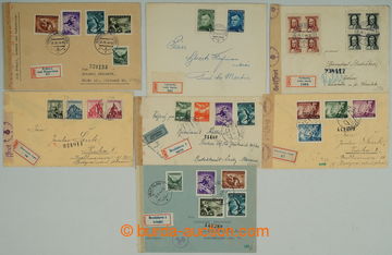 258001 - 1944-1945 SELECTION of / 7 pcs of various letters franked wi