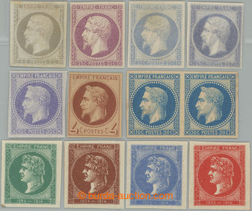 258002 - 1853-1870 Yv.11, 15, 27, 30; ZT Napoleon III. 1C, 25C 1853; 