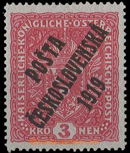 25803 -  3K velký znak, Pof.49 I, neznatelná stopa po smyté nále