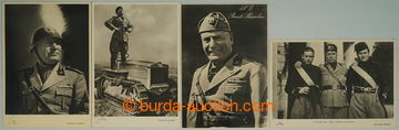 258059 - 1938 Mussolini Benito, sestava 4 fotopohlednic, mj. 1x Musso