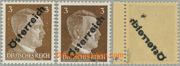 258150 - 1945 ANK.(8)a, b, A. H. 3Pfg gelbbraun and dunkelbraun with 