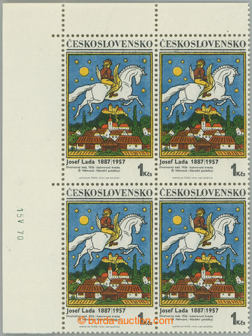 258225 - 1970 Pof.1824 II, Lada 1Kčs, II. typ - tmavomodrá, levý h