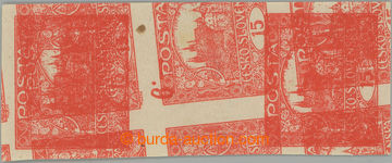 258288 -  UNISSUED MEZIARŠÍ / Pof.7Nd, 15h vermilion, vertical stri