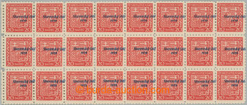 258363 - 1939 Sy.4 VPP, Znak 20h červená, levý krajový 24-blok s 