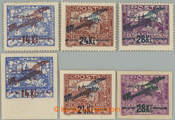 258367 -  Pof.L1-L3, I. provisional air mail stmp., complete perforat