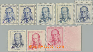 258382 - 1953 Pof.740A+B, 741, Zápotocký 30h and 60h, comp. of 8 ex