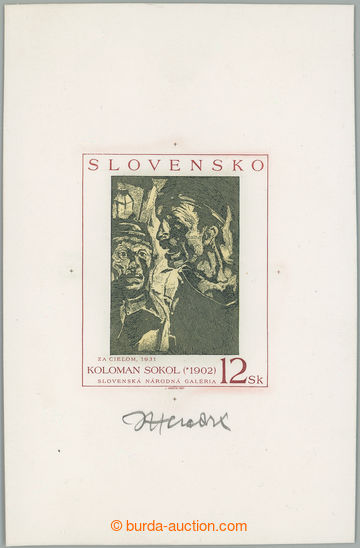 258390 - 1997 ZT  Zber.134, Umění - Sokol 12Sk, zkusmý otisk rytin