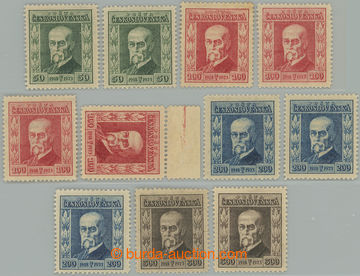 258419 - 1923 Pof.176-179, Jubilee 50h-300h, comp. of 11 stamp., i.a.