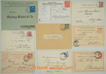 258471 - 1900-1910 LEVANTE / sestava 9ks celistvostí vyfr. zn. různ