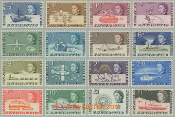 258474 - 1963-1969 SG.1-15a, Alžběta II. - Motivy ½d - £1; komple