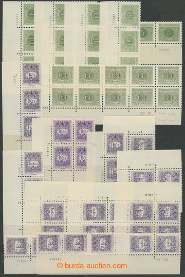 258483 - 1963 DATA TISKU / Pof.D79B-D91B, Die-stamping, selection of 