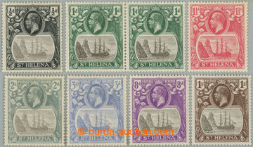 258531 - 1922 SG.97-101, 105, 106; Fregata před Jamestownem ½P, 1P,