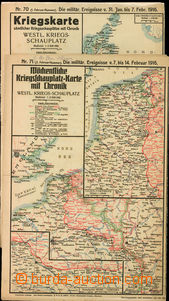 25855 - 1916 Kriegskarte No.70 a 71, mapy s popisem front I. sv. vá