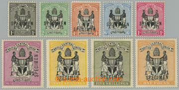 258550 - 1895 SG.21-29, BCA - Coat of arms 1P - £1, all SPECIMEN; mi