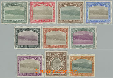 258569 - 1903 SG.27-36, Roseau from the Sea + Edvard VII. ½P - 5Sh; 