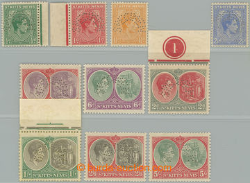 258581 - 1938 SG.68-77, Jiří VI. + Kolumbus ½P - 5Sh, SPECIMEN; lu