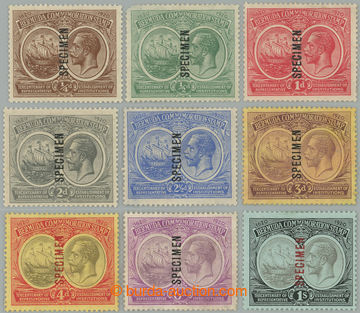 258589 - 1920 SG.59s-67s, Jiří V. Jubilejní - 300 let kolonie ¼P 