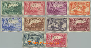 258593 - 1938 SG.101-112, Jiří VI. krajinky ½P - 5Sh SPECIMEN; bez