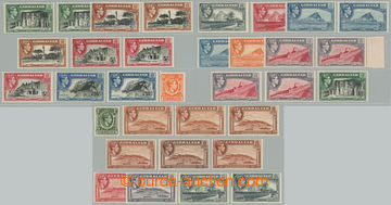 258623 - 1938 SG.121-131, George VI. Motives ½P - £1, incl. variant