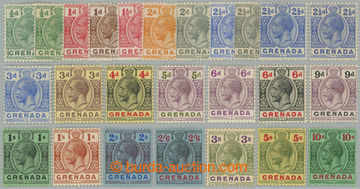 258624 - 1921 SG.112-134, Jiří V. ½P - 10Sh, průsvitka násobná 