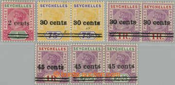 258652 - 1902 SG.41-45, incl. 42a, 43a, 45a, overprint Victoria 2C/4C